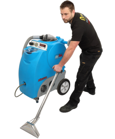 This is a photo of Canterbury Carpet Cleaners Carrying out a carpet clean using our specialist steam cleaning carpet cleaner in Canterbury