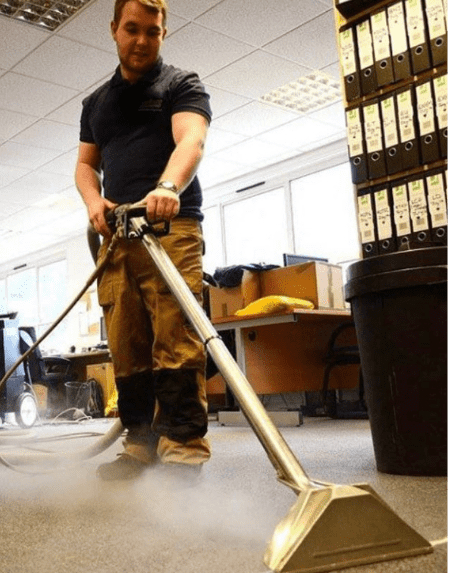 This is a photo of Canterbury Carpet Cleaners Carrying out an office carpet clean in Canterbury