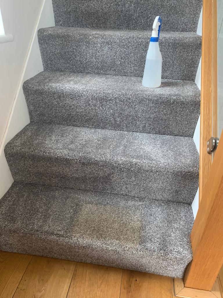This is a photo of Canterbury Carpet Cleaners Carrying out a staircase and landing carpet clean in a house in Canterbury