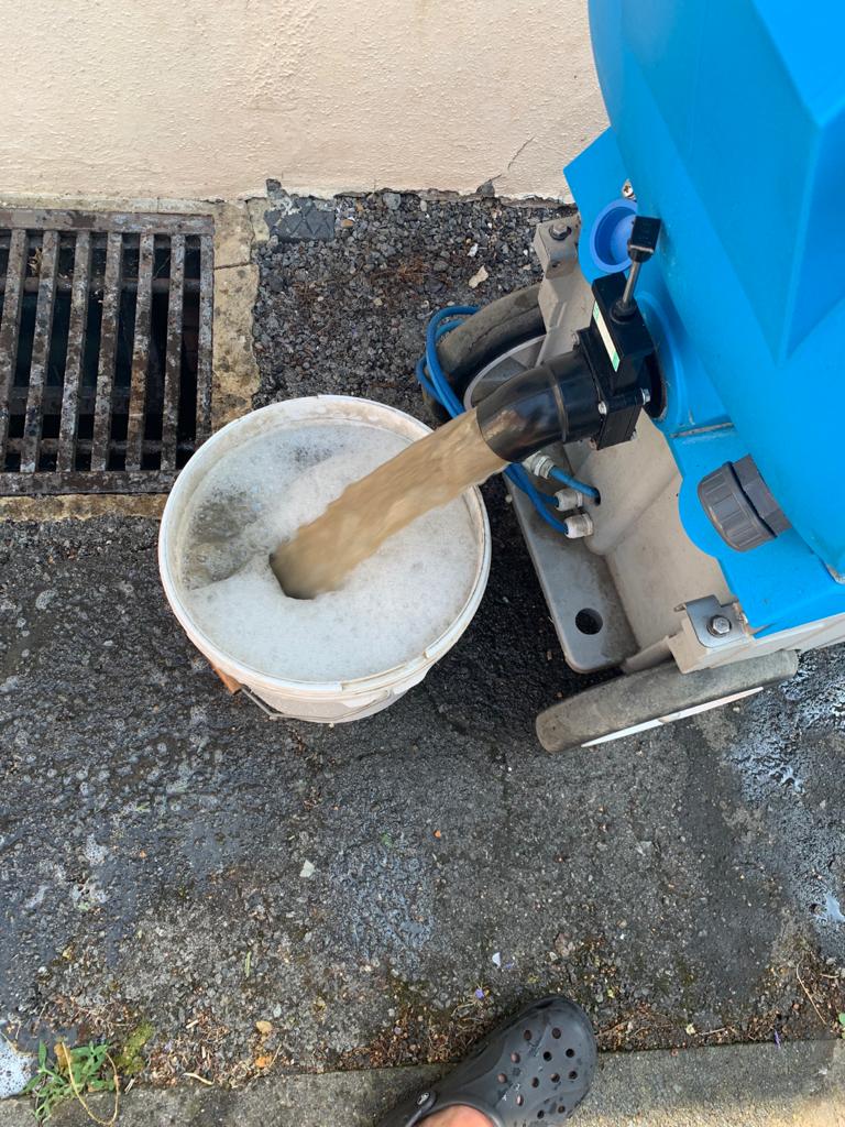 Folkestone carpet clean dirty water